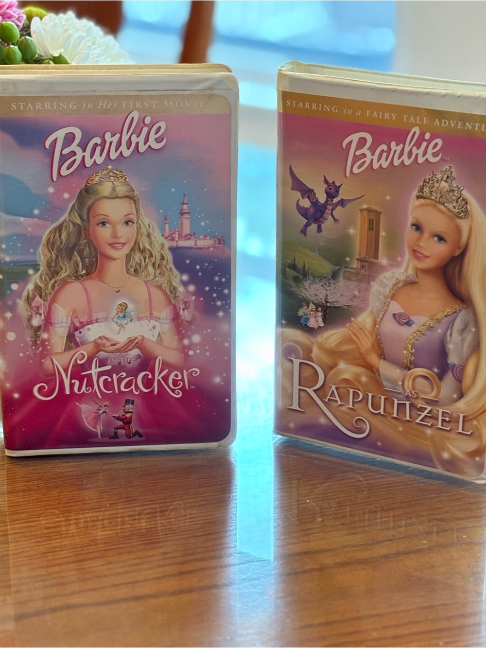 Barbie Rapunzel and Nutcracker VHS video tapes